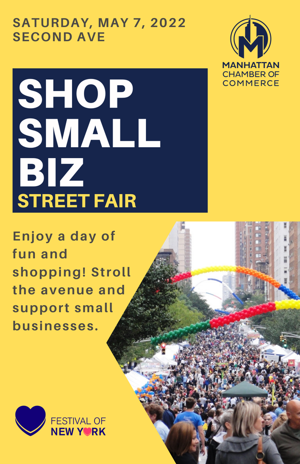Flyer for Shop Small Biz Street Fair in May 2022